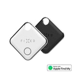 Fixed Tag - Bluetooth GPS Tracker - Apple Find My Compatible - 2 Pack - Svart / Vit