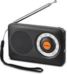 J-115 Radio Portable, AM/FM Mini Radio de Poche, AA Petite Radio a Pile Uniquement Transistor Radio avec Une Bonne Qualité de Réception, Convivialité pour Les Personnes Âgées