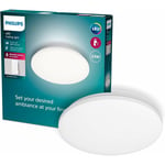 Philips - plafonnier Izso aio 28W rond, télécommande sans fil incluse, blanc chaud à blanc froid 929003316101