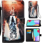 Samsung Galaxy A52      Designer PU Case      Cat&amp;Tiger