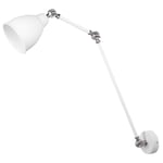 Lampe Chevet Murale avec Bras Flexible 78 cm en Métal Blanc E27 Max. 40W pour É