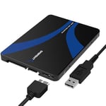 SABRENT Adaptateur de boîtier mSATA vers USB 3.2/2.5 SATA, primium Aluminium, convertisseur mSATA vers USB 3.2 ou SATA III (EC-MSMU)