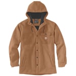 Carhartt Mens Wind & Rain Relaxed Fit Bonded Shirt Jacket - Brown - Size X-Large