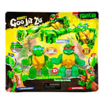 Heroes of Goo Jit Zu Teenage Mutant Ninja Turtles, Turtle Power Team Up 2-Pack, Squishy, Stretchy Toy Figures, Leonardo and Raphael