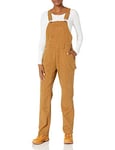 Dickies Women's Duck Double Front Bib Overalls, Rinsed Brown Duck, M UK