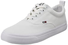 Tommy Hilfiger Baskets Vulcanisées Femme Chaussures, Blanc (White), 36