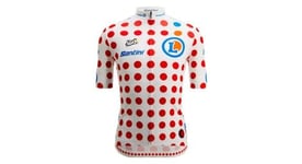 Maillot manches courtes santini tour de france replica pois