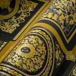 Versace Wallpaper 387043 Papier peint baroque de luxe Motif floral Noir/doré 10,05 x 0,70 m Fabriqué en Allemagne