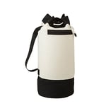 Honey Can Do LDY-03277 Extra Capacity Laundry Duffle Bag with Carrying Strap, Fabric, Black/Natural