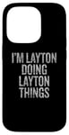 Coque pour iPhone 14 Pro Je suis Layton qui fait Layton Things Funny Vintage