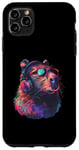 Coque pour iPhone 11 Pro Max Capybara DJ House Dance Club Beatmaker Casque de musique