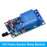 12V Module de capteur de détection de flamme infrarouge 1 canal 5V 12V Module de relais de capteur d'alarme incendie pour Arduino