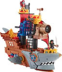 Imaginext Coffret Bateau Pirate-Requin, jouet pour tout petit avec figurines et accessoires pour jeu de rôle pour les enfants à partir de 3 ans, Mattel HGN68