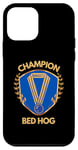 Coque pour iPhone 12 mini Champion Insigne humoristique pour lit de nuit