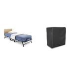 JAY-BE Crown Single Folding Bed with Antimicrobial, Water-Resistant Contract Sprung Mattress and Bed Cover