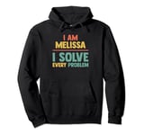 Personalized Name Women I Solve Every Problem Funny Melissa Pullover Hoodie