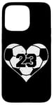 iPhone 15 Pro Max Soccer Number 23 Jersey Funny Soccer Heart Game Day Case