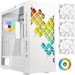 Boitier PC sans alimentation - BITFENIX Tracery ARGB (Blanc) - Moyen tour - Format E-ATX - Neuf