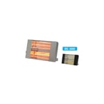 Sovelor - Chauffage radiant électrique inox infrarouge halogène quartz 3000W - IRC3000CI