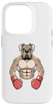 Coque pour iPhone 14 Pro Boxers Gants de boxe pour chien