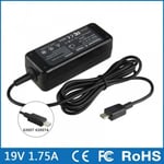 19 V 1.75a Laptop Ac Power Supply Chargeur Adaptateur Pour Asus Eeebook X205t X205ta