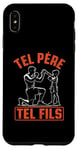 Coque pour iPhone XS Max Tel père tel fils accessoire boxe anglaise humour