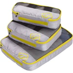 GoTravel Triple Packing Cubes -pakkauspussit, 3-osainen, keltainen