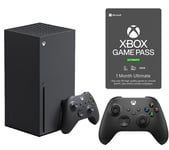 Microsoft Xbox Series X (1 TB), Wireless Controller (Black) & Game Pass Ultimate (1 Month Membership) Bundle, Black