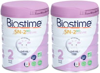 BIOSTIME® SN-2 Bio Lait de chèvre 2ème âge 6 à 12 mois Poudre 2x800 g