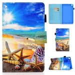 XFDSFDL® Protective Cover for Samsung Galaxy Tab S6 Lite P610N (10.4 Inch) PU Leather Flip Case Blue Sky Pattern with Built Stand Magnetic Closure Holster Wallet Device Shell, 01