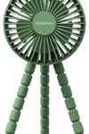 Rechargeable 4 Way Portable Lightweight Clip on, Handheld & Tripod Fan- Green