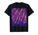 Celestial Falling Stars in Starry Night Sky Aesthetics T-Shirt