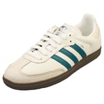 adidas Samba Og Womens Casual Trainers in White Green - 5.5 UK