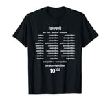 googol one hundred zeroes mathematics large numbers funny T-Shirt