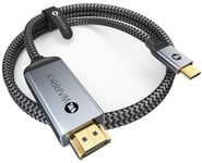 WARRKY Câble USB C vers HDMI 4K Câble USBC HDMI TV 3M Connecteur plaqué or 24...