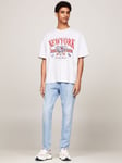 Tommy Hilfiger Oversized Explorer T-Shirt, Silver/Grey