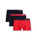 Emporio Armani Boxer shorts 3 Pack Mens Red Cotton - Size Small