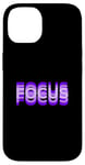 Coque pour iPhone 14 Purple Focus Illusion d'optique graphique violet