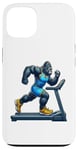 Coque pour iPhone 13 Gorilla Running sur tapis de course Fitness Gym Entraînement