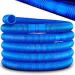 Tuyau de piscine Bleu - 12m / 32mm Flexible avec manchons pour bassin Tuyau solaire pour piscines et bassins Tuyau d'aspiration Tuyau pour pompe