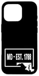 Coque pour iPhone 16 Pro Maryland MD - Voyage de vacances dans la ville natale