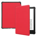 Amazon Kindle Paperwhite 5 11th Generation (2021) Fodral i Konstläder  m. Väckningsfunktion - Röd