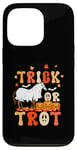 iPhone 13 Pro Trick Or Trot Funny Halloween Pumpkin And Cute Ghost Horse Case