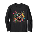 Splash Art York Chocolate Cat Long Sleeve T-Shirt