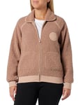 Emporio Armani Women's Emporio Armani Women's Fuzzy Fleece Full zip jacket, Hazel Brown, M UK