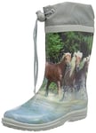 Beck Chevaux Bottes de Pluie Fille - Multicolore - 32 EU