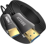 Cable Hdmi Fibre Optique-50M,Hdmi 2.0 Cable Supporte 4K@60Hz Hdr,Yuv 4:4:4,Haute Vitesse 18Gbps,Hdcp 2.2,3D