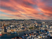 Puslespill 1000 Brikker Haugesund Dronebilde