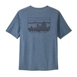 Patagonia Mens Cap Cool Daily Graphic Shirt (Blå (73 SKYLINE: UTILITY BLUE X-DYE) Large)