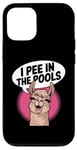 iPhone 12/12 Pro Funny Llama Confession "I Pee In The Pools" Sarcastic Humor Case